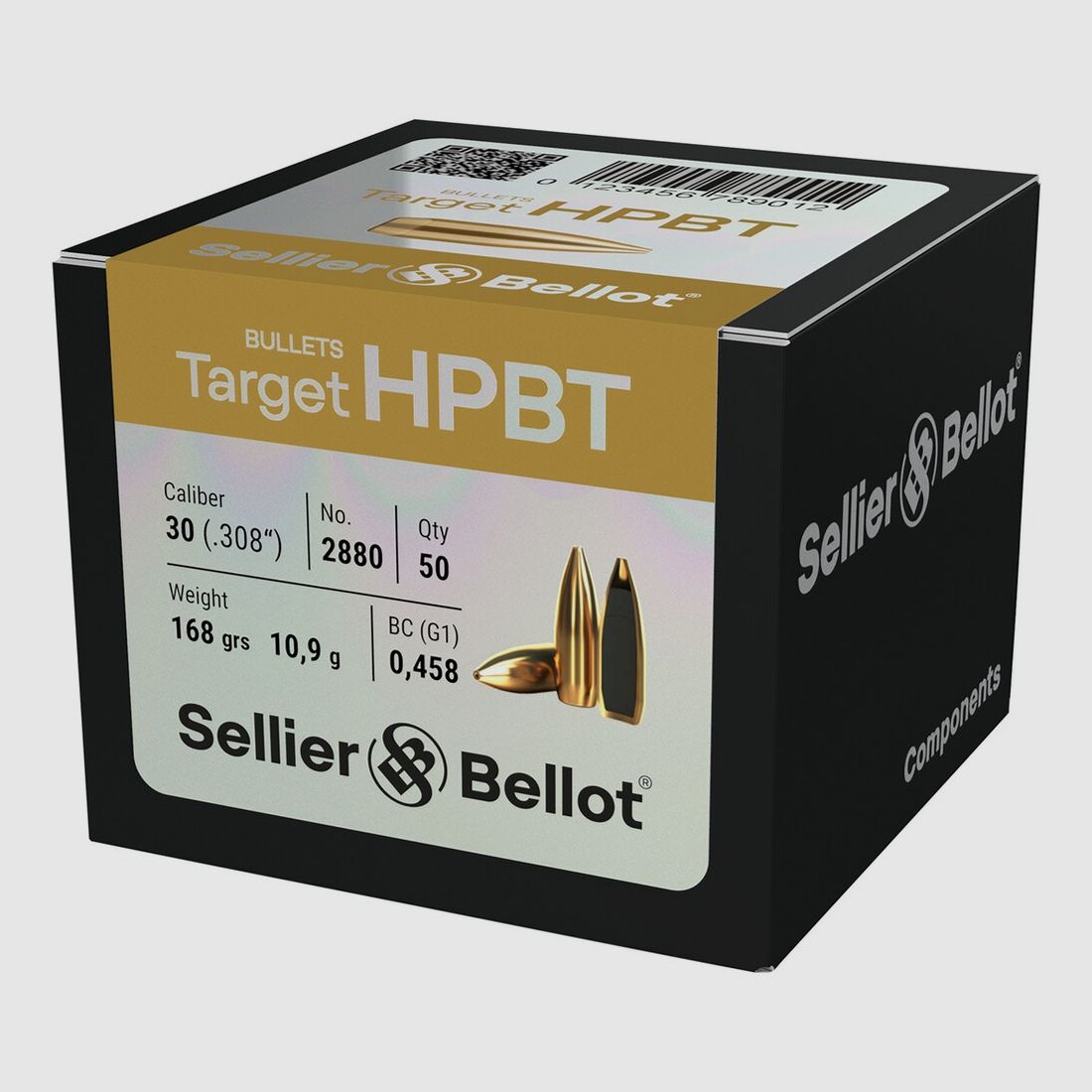 Sellier & Bellot Bullets .308 Target HPBT 10.9g/168grs.