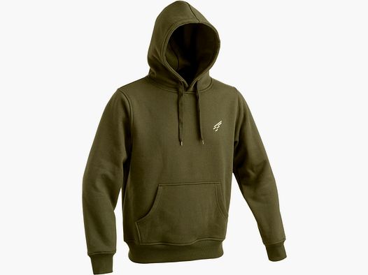 Defcon 5 hoodie met zakken en groen logo aan de voorkant