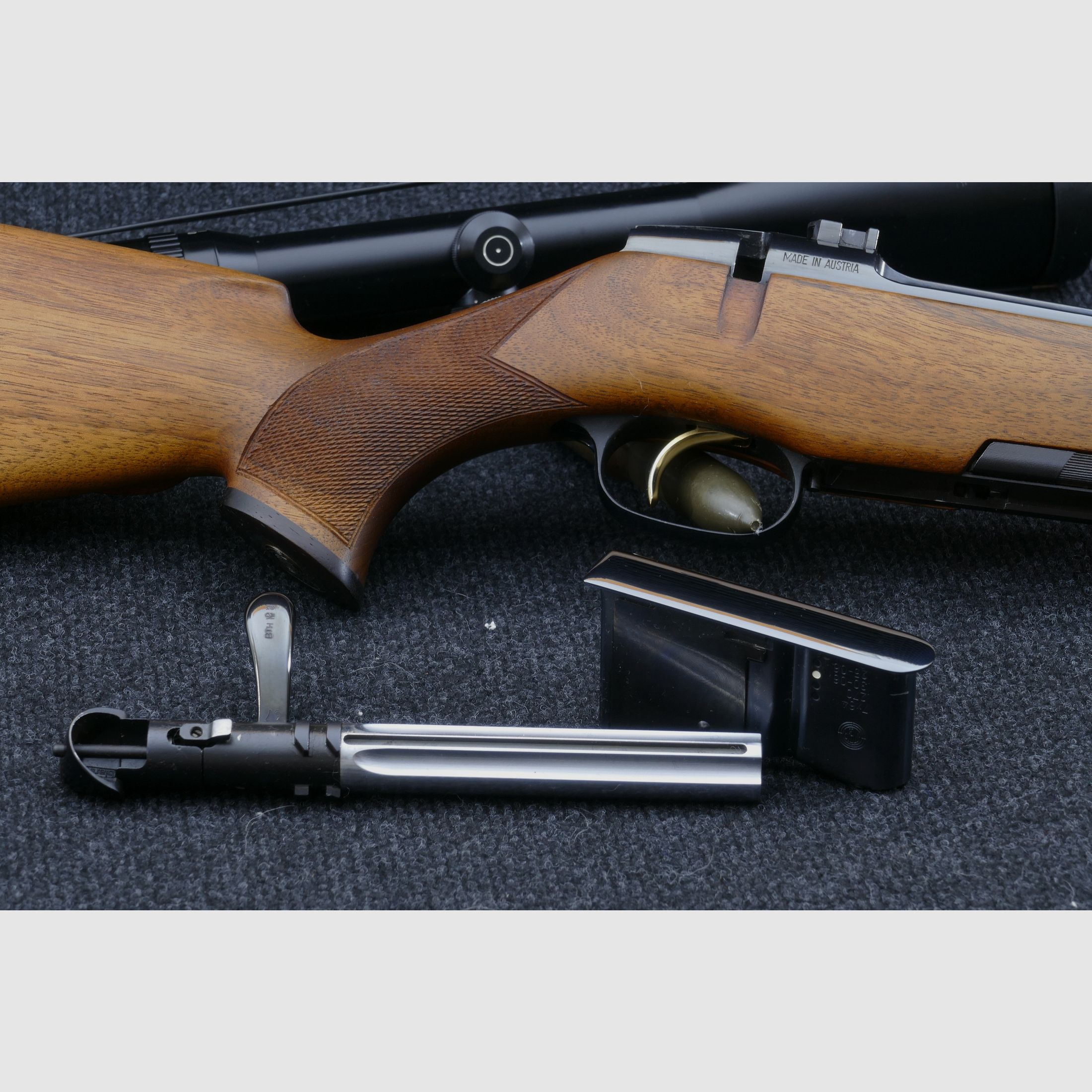 Steyr Mannlicher Luxus M en calibre .30-06 Springfield de primera mano en estado original excepcionalmente bueno, casi como nuevo WHB295