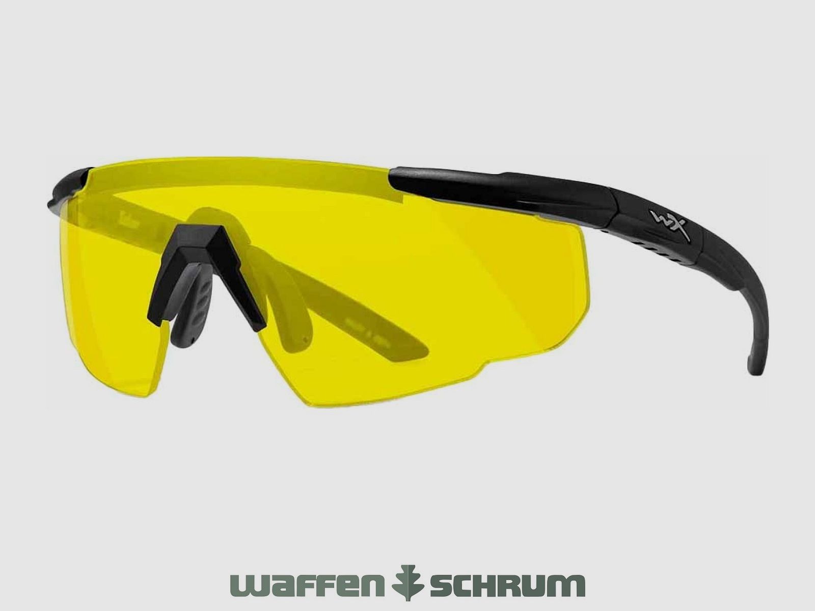 Wiley X Shooting Glasses Saber Advanced Lens: yellow: matte black