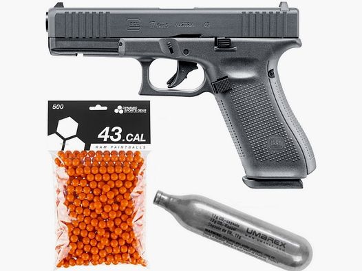 GLOCK 17 Gen5 RAM Pistole Players Pack / Paintball Komplettpaket