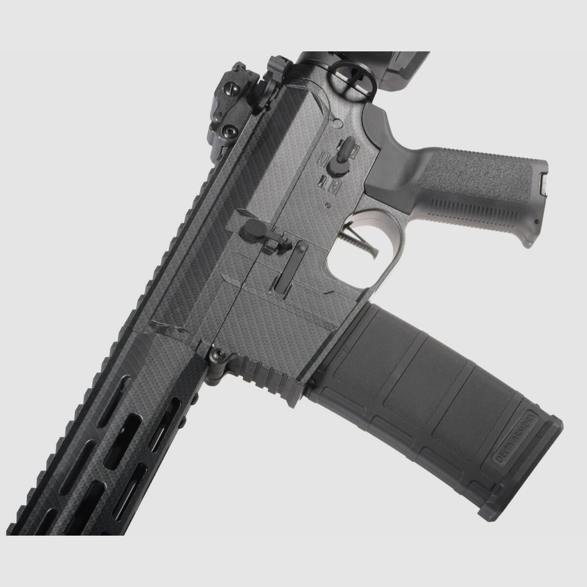 M4 AR15 M-LOK 10 Zoll CHARLIE Carbon S-AEG Airsoft Gewehr Frei ab 18 Jahren | Delta Armory