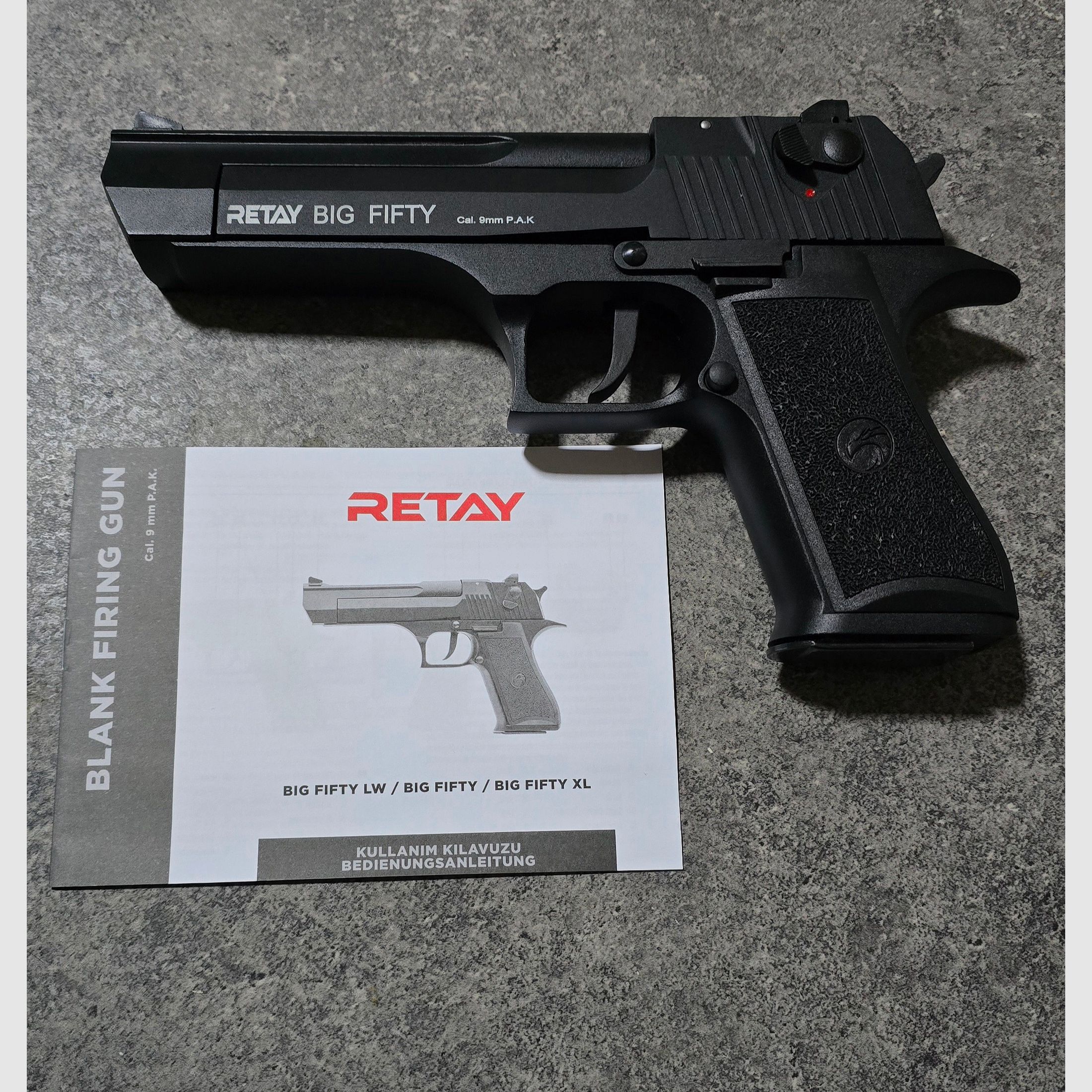 Retay Big Fifty 9mm PAK blank firing (Desert Eagle)