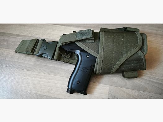 Universal Tactical Holster per gamba (destra, oliva)