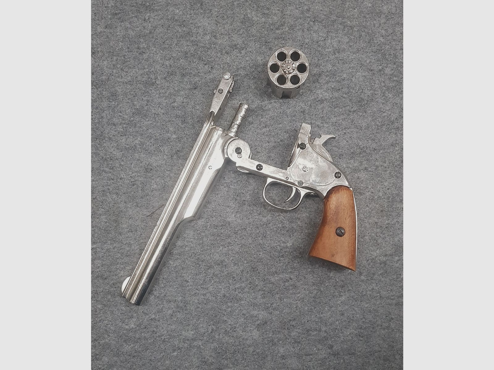 Kipplaufrevolver Peacemaker 45 Western Revolver Single Action Magnum Derringer  Deko Modell Denix Kavallerie Schofield USA  M 1869