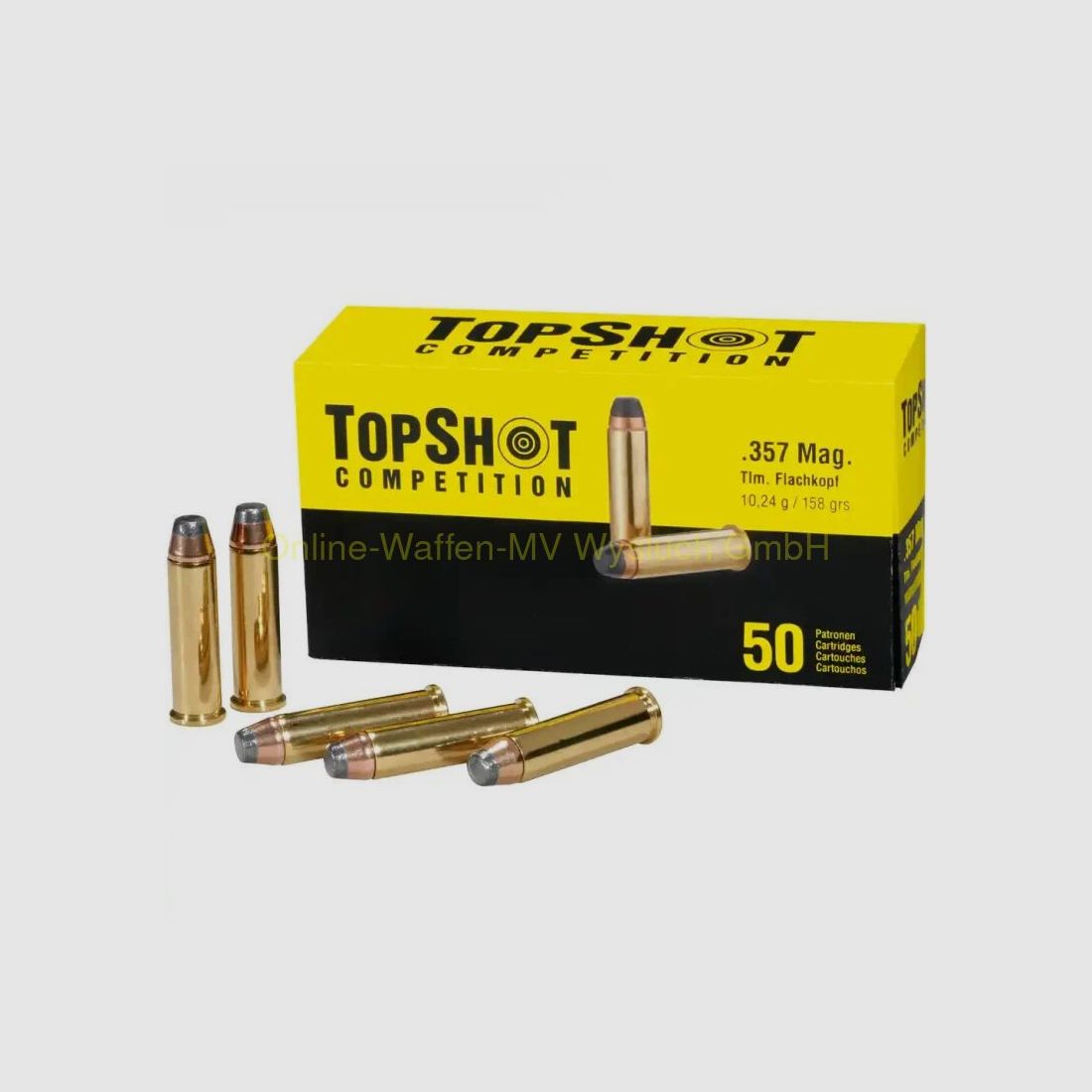 "Topshot" .357Mag -Tlm. Flachkopf- 158gr - 50St.