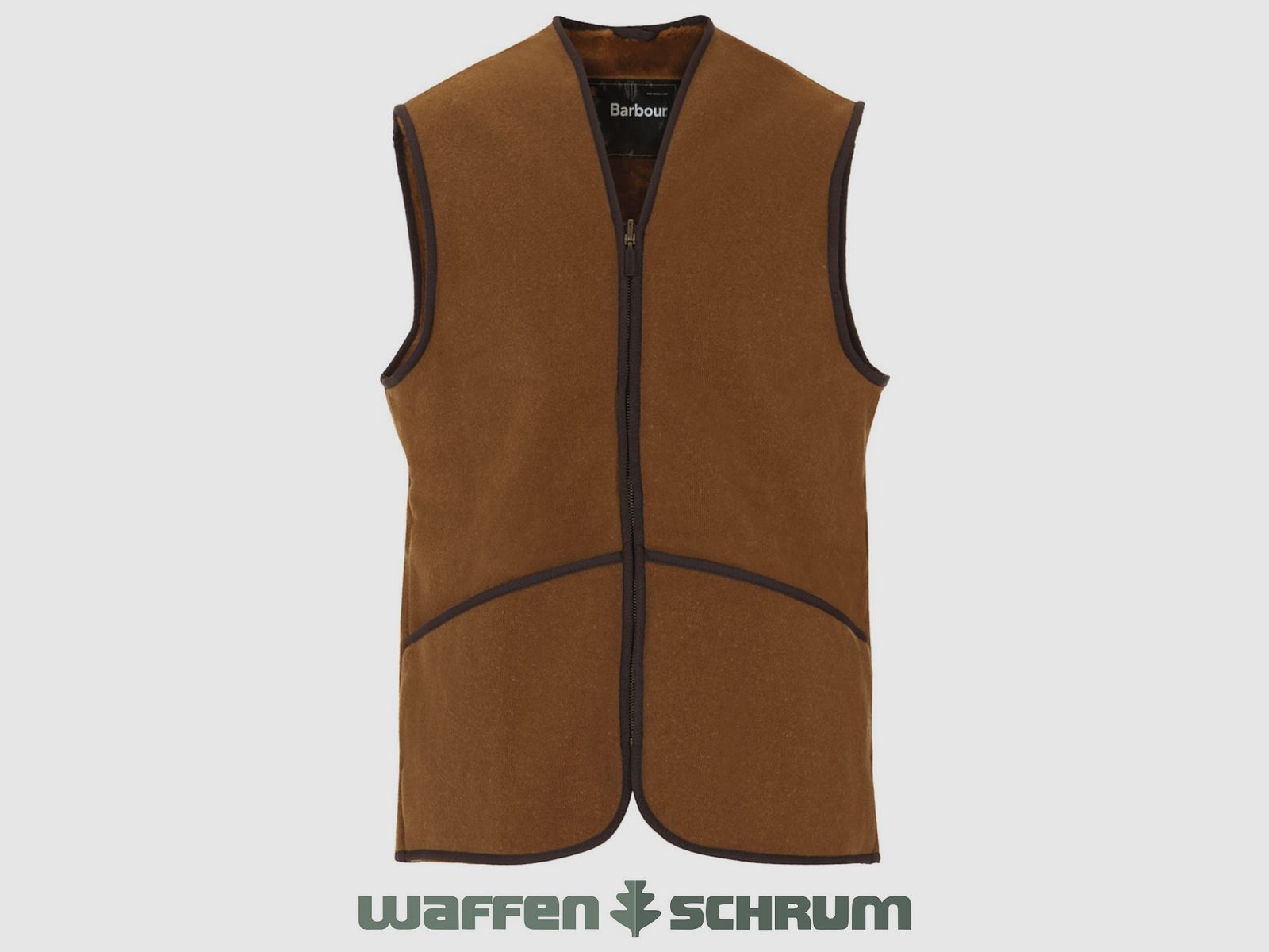 Barbour Zip-In Fleece Vest Warm Pile Brown