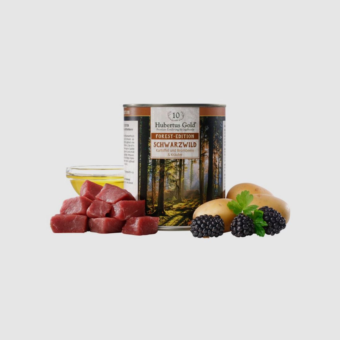 Hubertus Gold Forest Edition Schwarzwild mit Kartoffeln + Brombeeren und Distelöl 800g