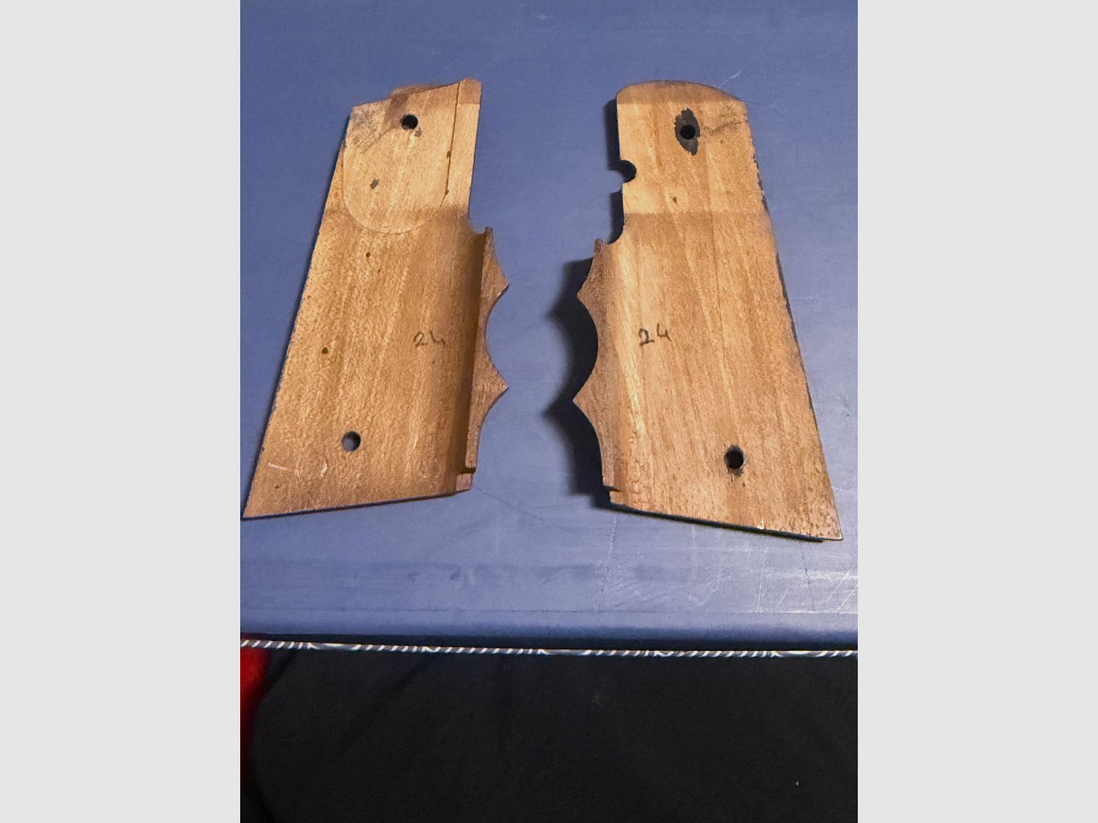 Colt 1911 grip panels wooden grips blank firing