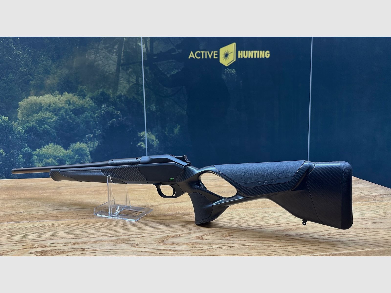 Blaser R8 Ultimate Carbon / Zielone logo R8 / Przednia część z włókna węglowego / M15x1 / Kaliber do wyboru, zdjęcie 2 z 6