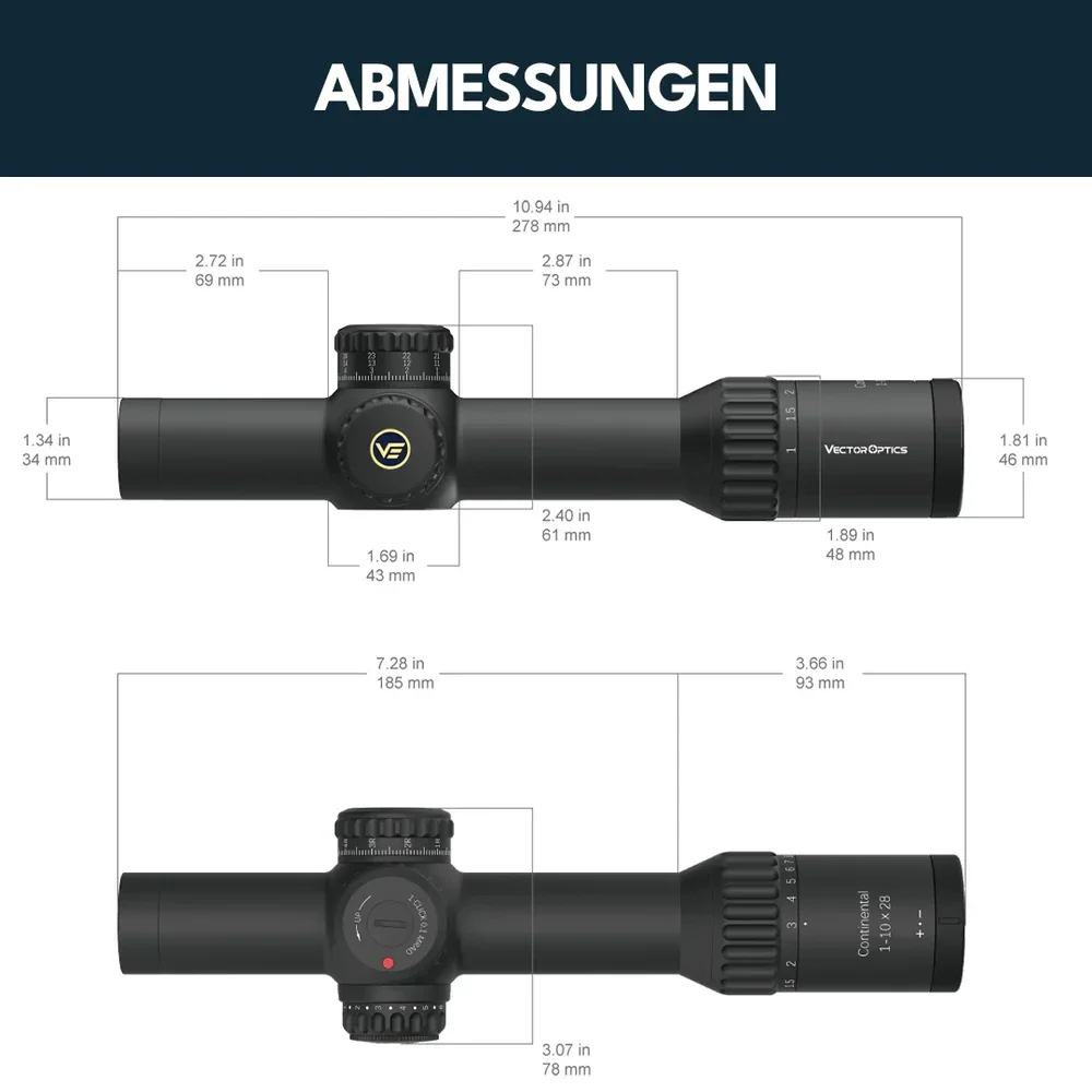 Vector Optics SCFF-47 Continental x10 1-10x28FFP ED