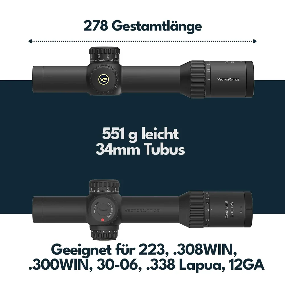 Vector Optics SCFF-47 Continental x10 1-10x28FFP ED