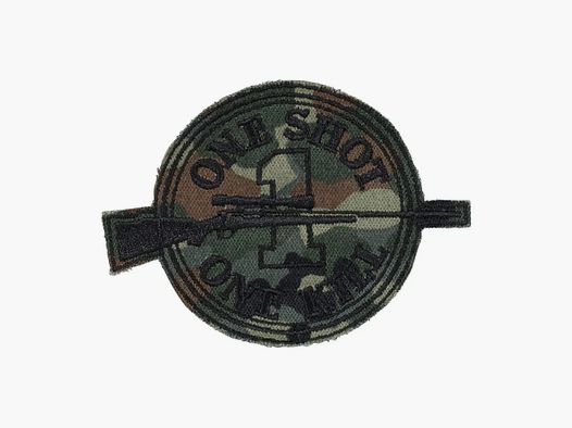 Insigne original de la Bundeswehr US Textile One Shot One Kill Flecktarn