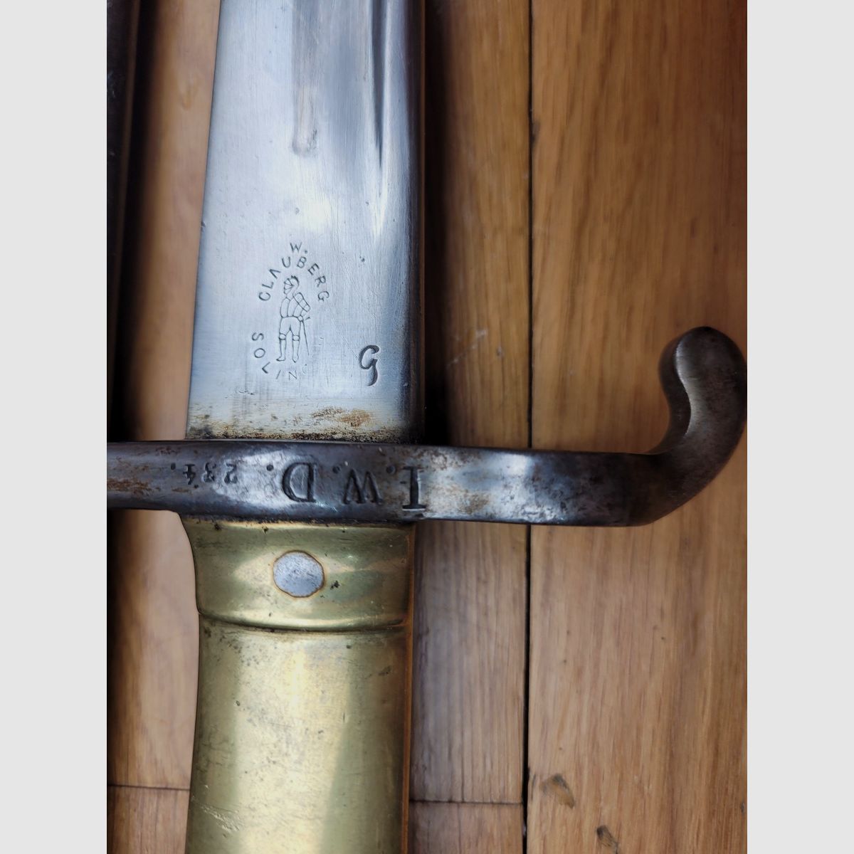 Bayonett des Fusiliers 1860 – Marineinfanterie Preußen – mit Nummer – W68 „Clauberg + Chevalier“ – TBE, Bild 4 von 17
