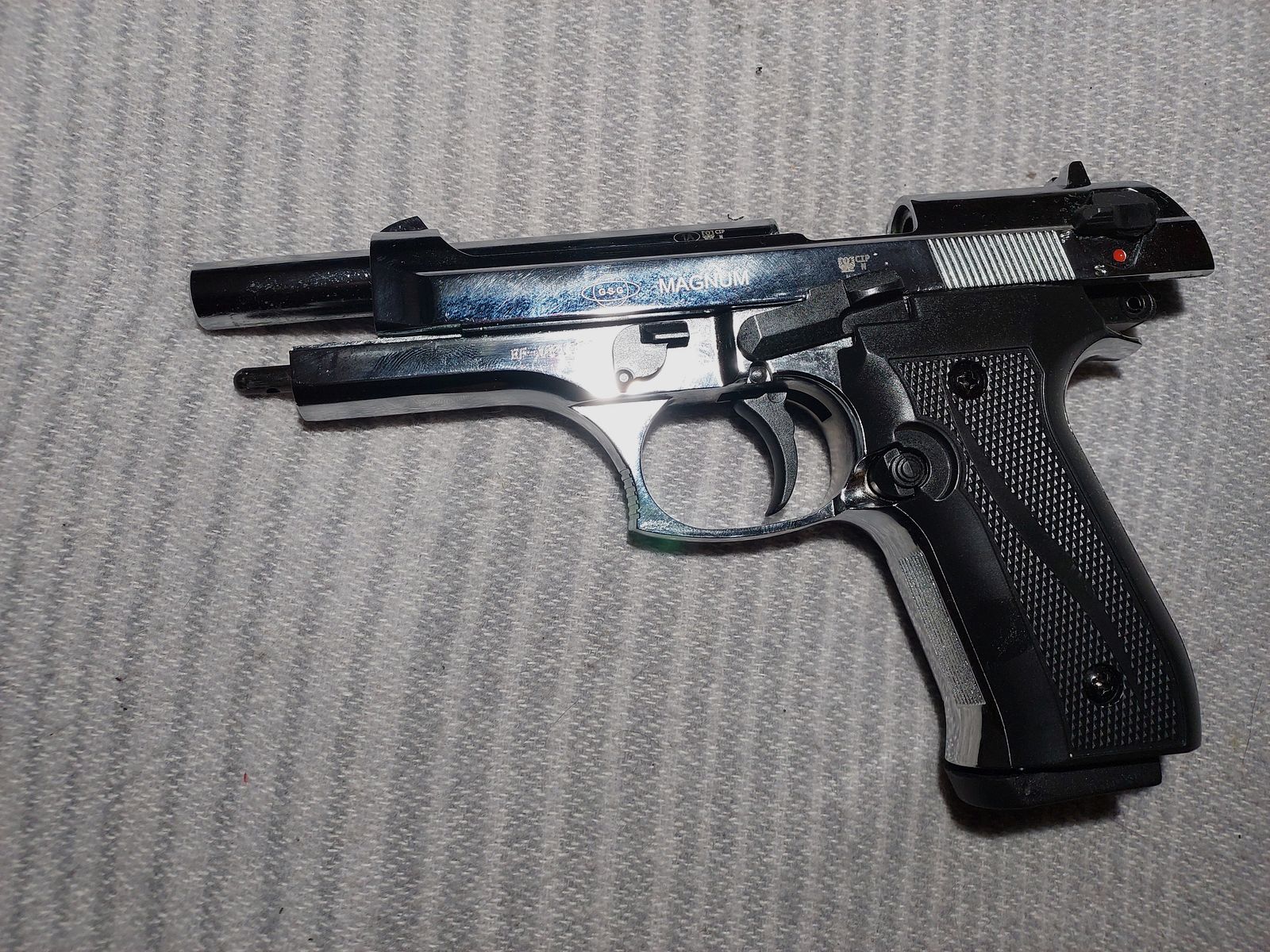 Ekol Firat Magnum pistolet de défense chromé cal. 9mm P.A.K. (PTB 973) comme neuf !