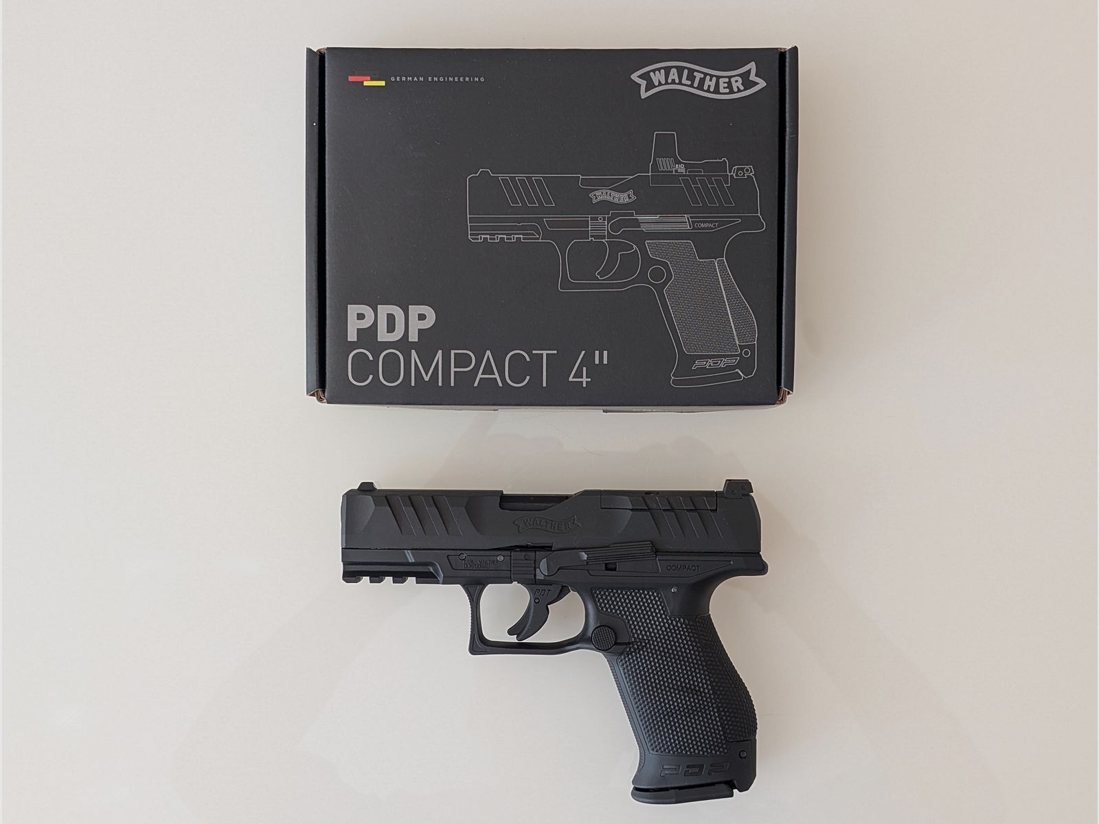 Walther PDP Compact 4" 4,5 mm (.177) BB, CO₂, < 3,0 J, Optics Ready