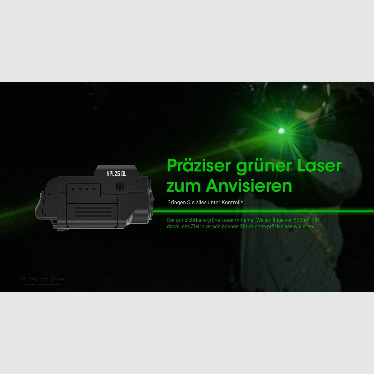 Nitecore NPL25 lampe pour arme avec laser vert, image 4 sur 12