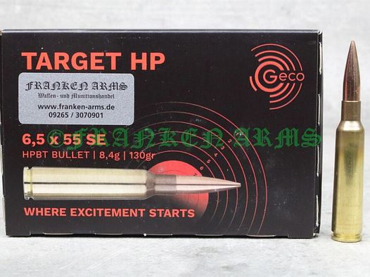 GECO	 Target HP 6,5x55 SE 130gr. 8,4g 50 Stück