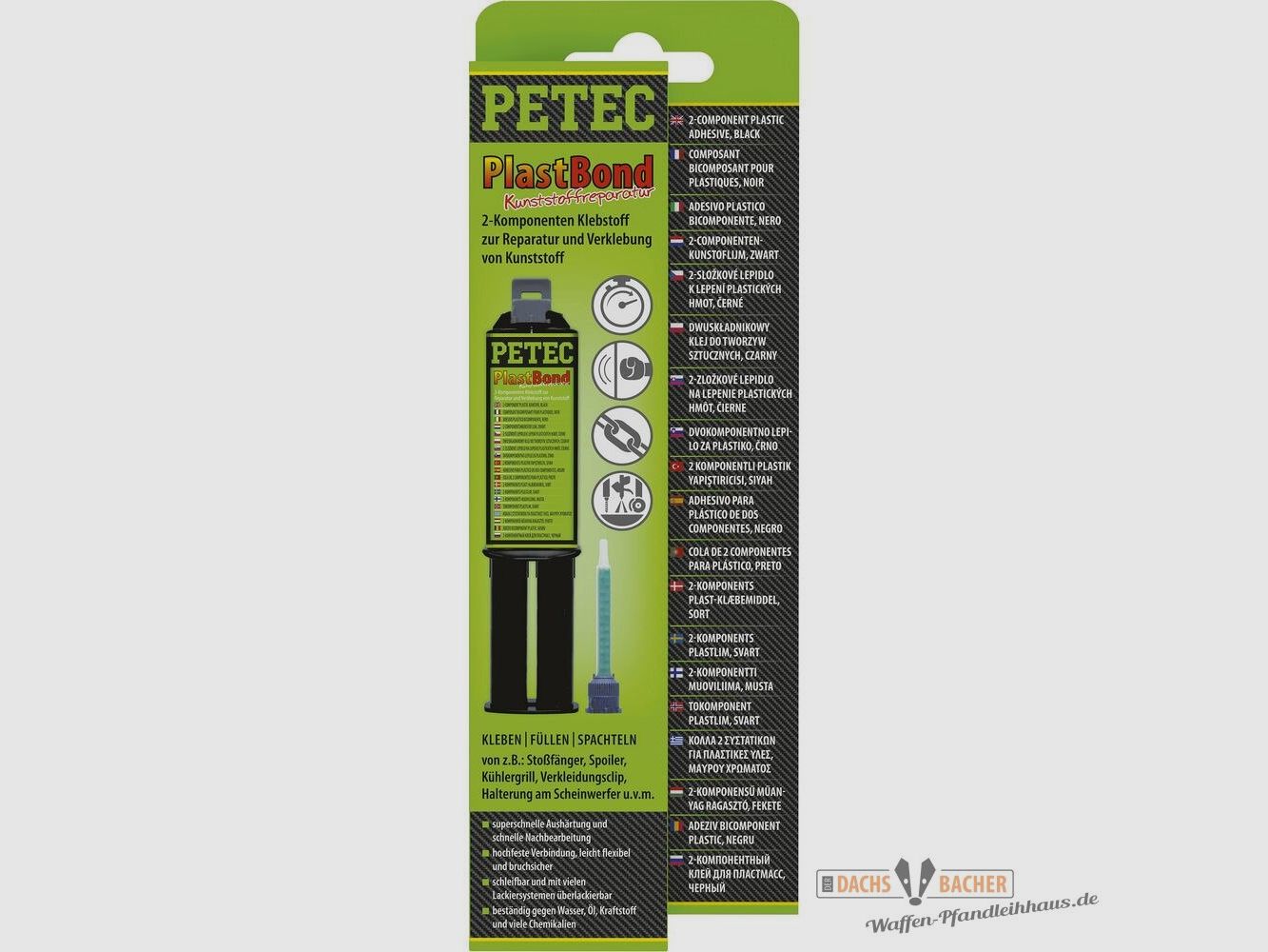 PlastBond 30 g PETEC Kunststoffkleber schwarz PE PP