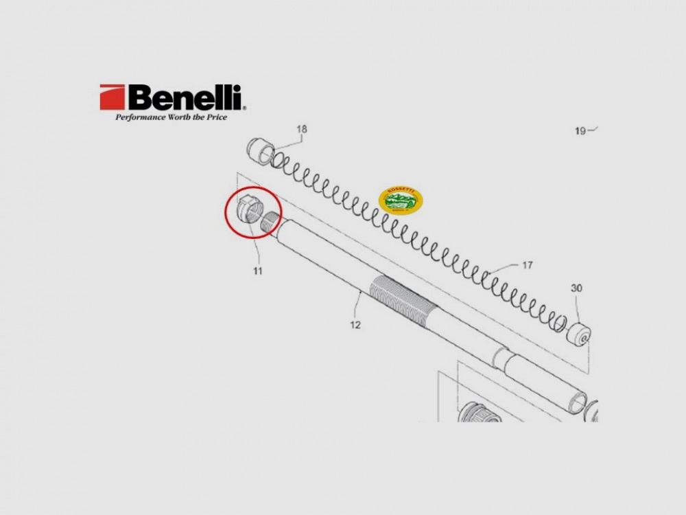 BENELLI Führungsbuchse Vorderschaft M1 - M2 Kal.12 - 133G