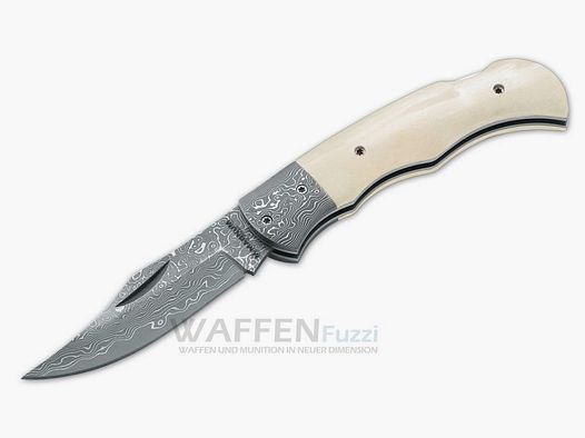 Magnum Damascus Bone Cuchillo de bolsillo Mango de Hueso