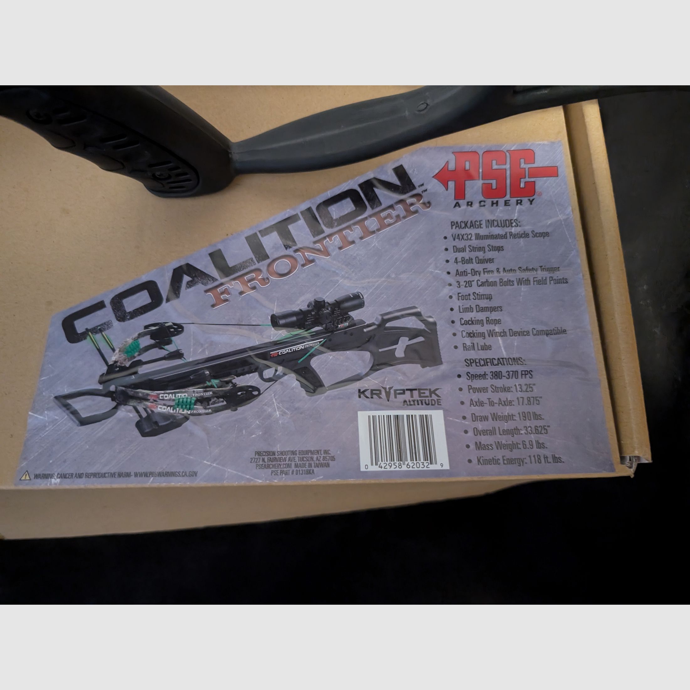 PSE Archery "Coalition Frontier" Armbrust (190 lbs, 380 FPS...)