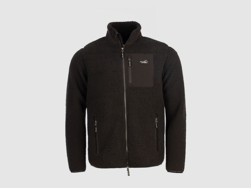Arrak Sherpa Fleecejacke Herren Schwarz - 2XL
