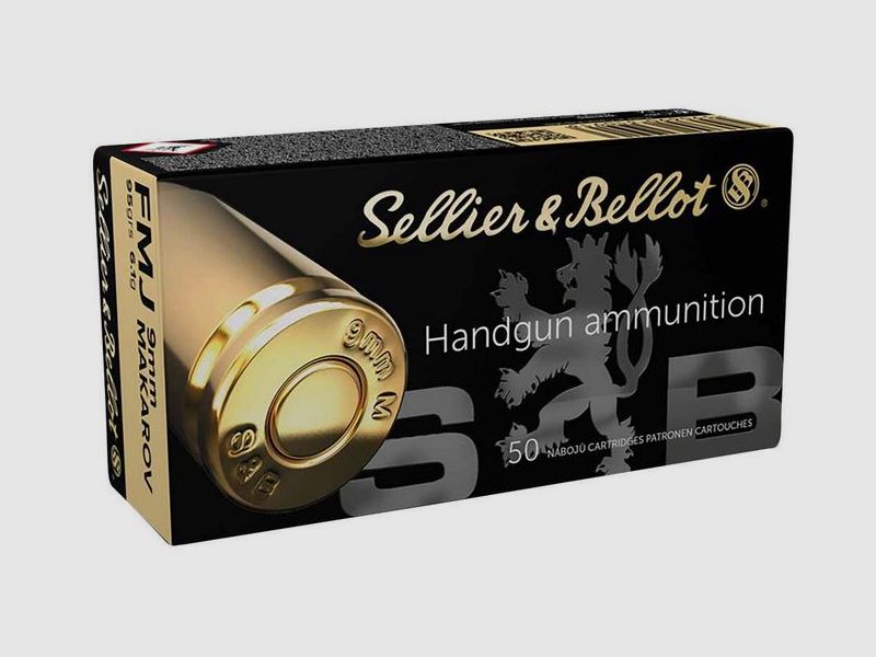 S&B 9mm Makarov 9x18mm – 95grs/6.1g – 50pcs