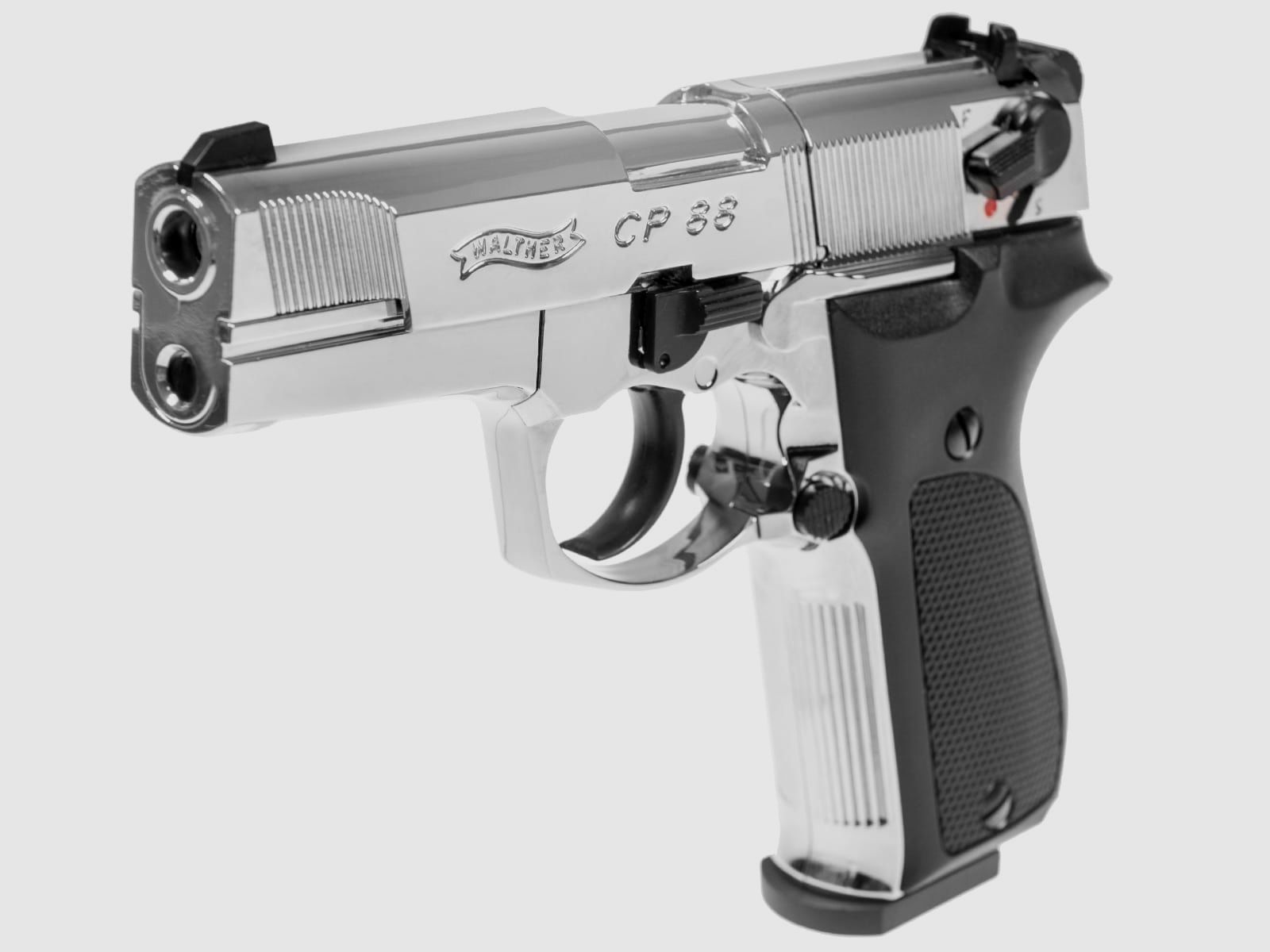 Pistola de aire Walther CP88 4,5 mm – cromo pulido (416.00.02), imagen 2 de 3