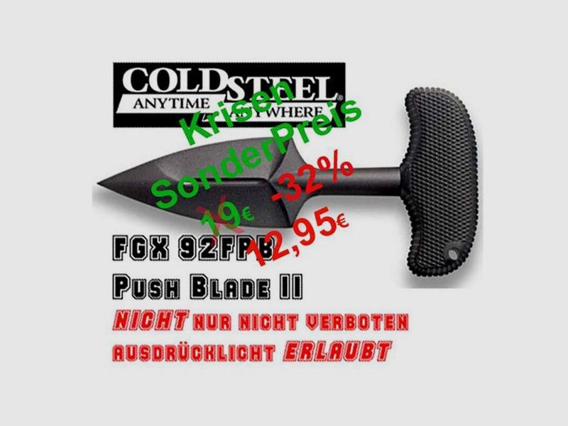 COLD STEEL • FGX Push Blade II • nicht Faustmesser • Pushdagger 92FPB