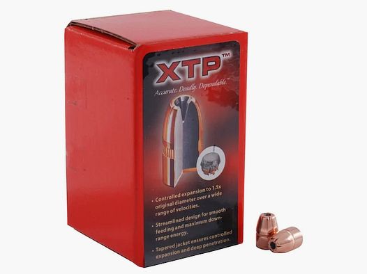 Balle Hornady .38/.357 FP/XTP avec anneau de sertissage 125GR 100 pièces