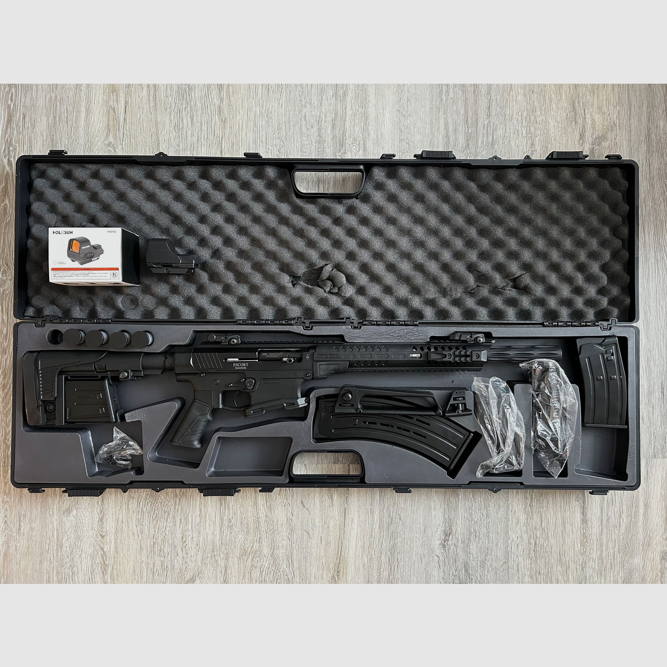 Hatsan Escort SDX12 TS en HOLOSUN HS510C