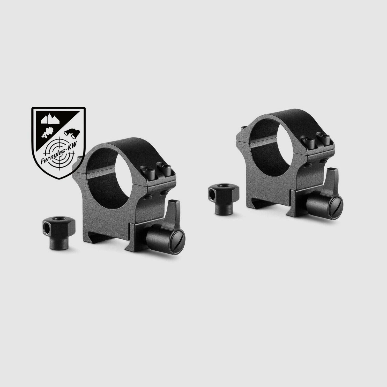HAWKE 23101 Profi Stahl Ringmontagen Weaver Mittel 1 Zoll Höhe 44mm Schnellspann