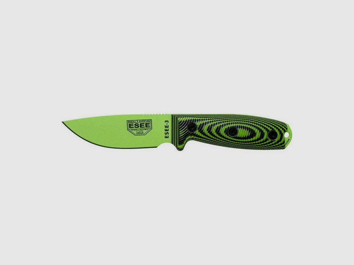 Fixed Blades ESEE-3 - Venom Green Blade - Green/Black ESEE
