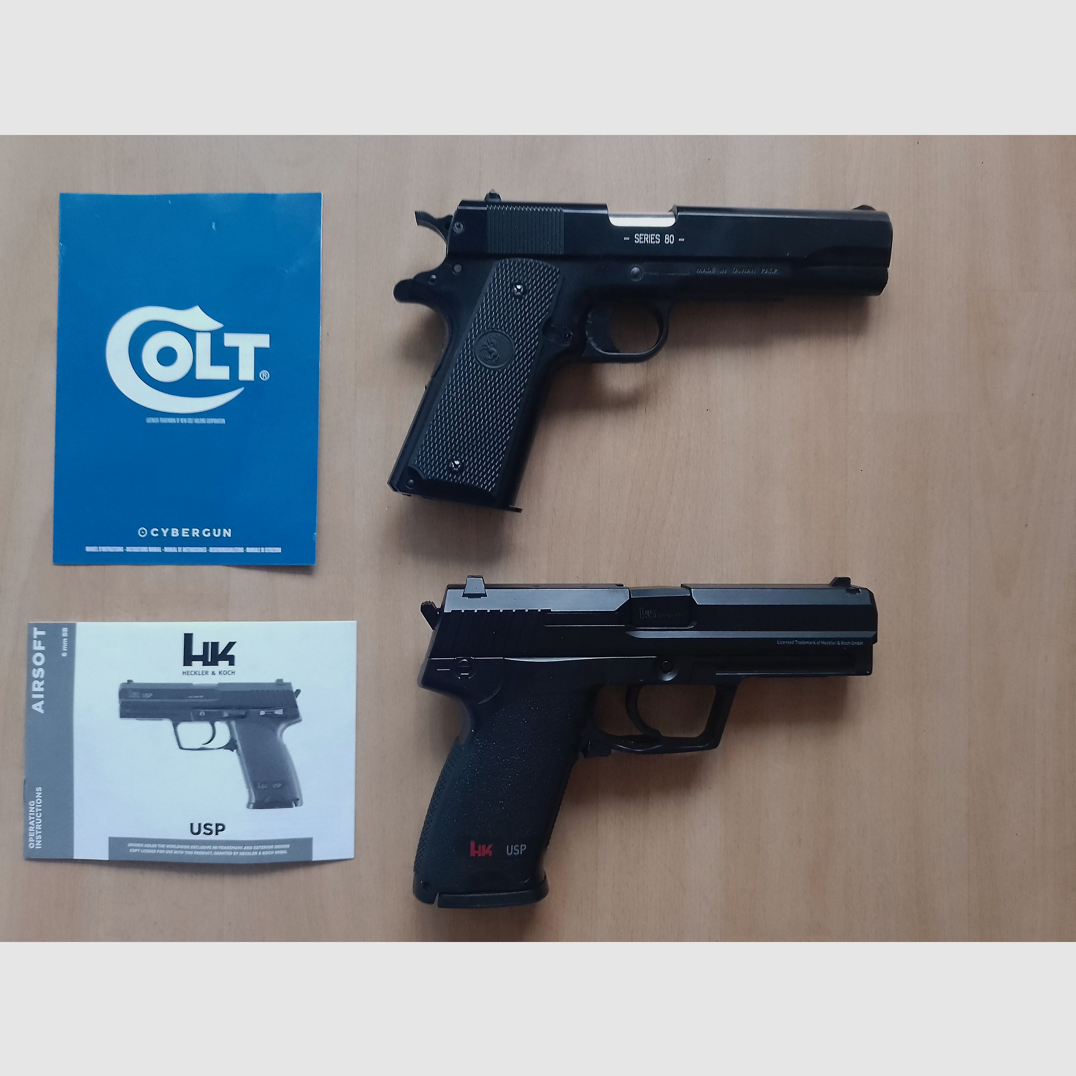 Colt 1911  &  HK USP 6mm Federdruck Airsoft 