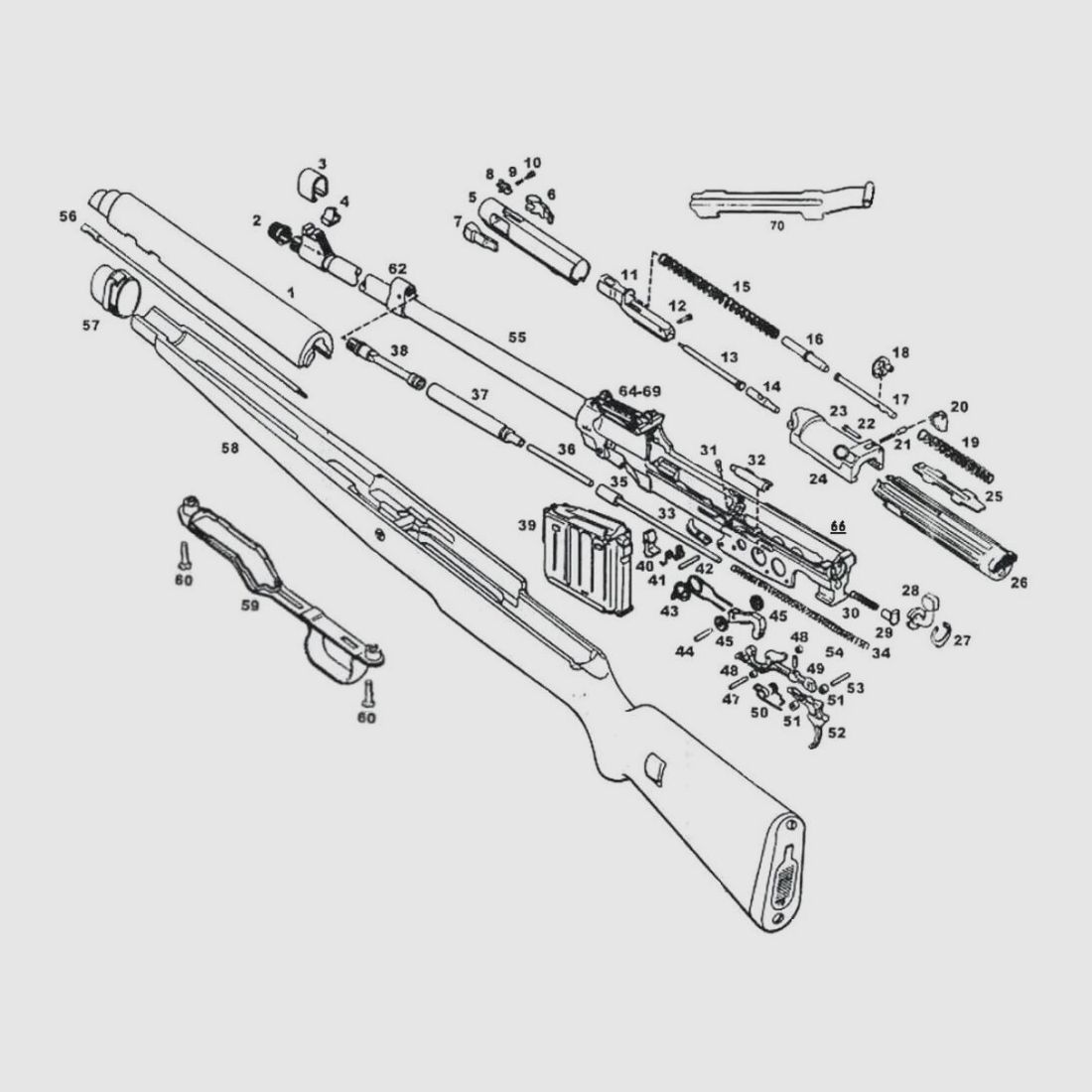 Fusil 43 / Carabine 43 ( G43 / K43 ) [45] Disque de distance pour le chien du fusil 43 / carabine 43 ( G43 / K43 ) pièce de rechange originale