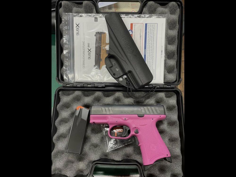 BubiX halfautomatisch pistool 9x19mm - Roze