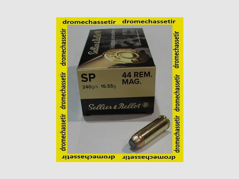 Box mit 50 Patronen, Sellier & Bellot, Kal. 44 Rem Mag, 240 grains SP