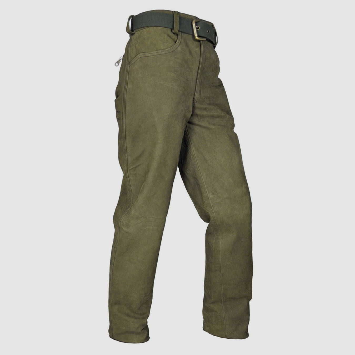 Hubertus Lederhose Schmalreh Oliv
