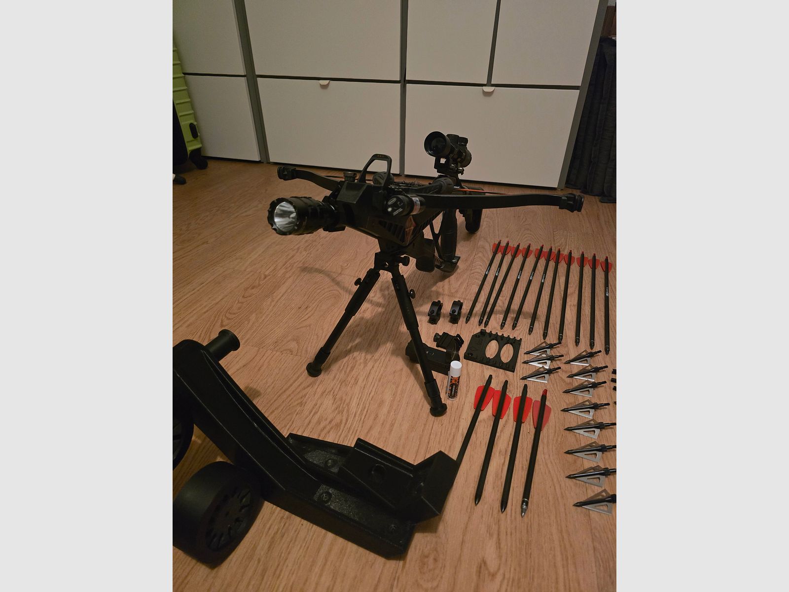 An Archery Cobra RX130 Sniper Crossbow with a lot of accessories