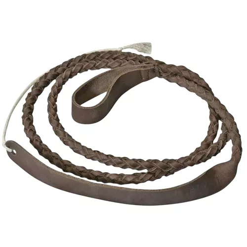Geflochtene Lederleine 130cm für Jagdpeitsche