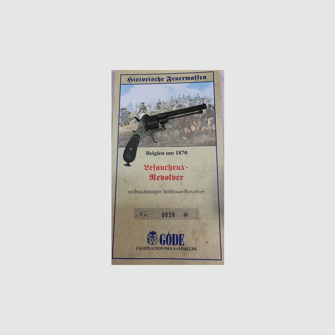 Lefaucheux Revolver 1870 Belgien  DEKO mit Göde Zertifikat