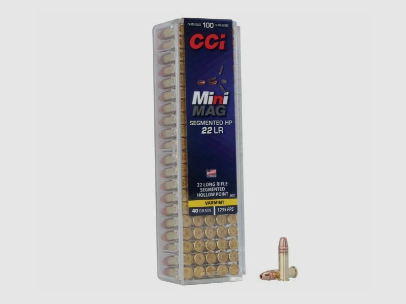CCI Mini-Mag SHP 2,6g/40grs à100 .22lr