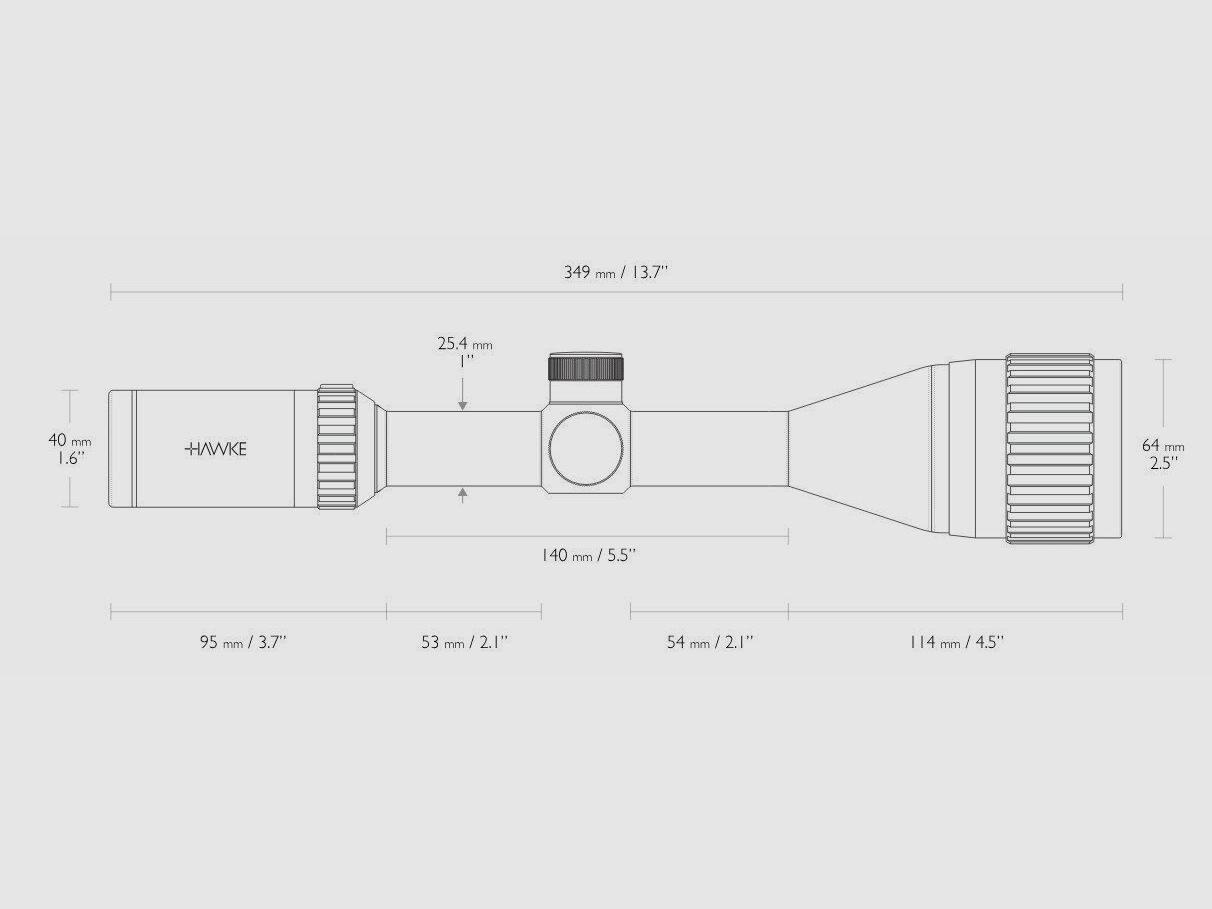 HAWKE 14252 Zielfernrohr VANTAGE 4-12x50 AO MIL DOT IR