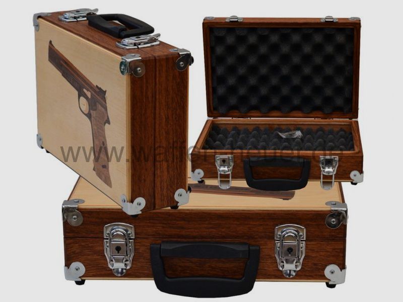 Unique handmade, inlaid picture SIG 210, other weapons possible e.g. Korth etc.