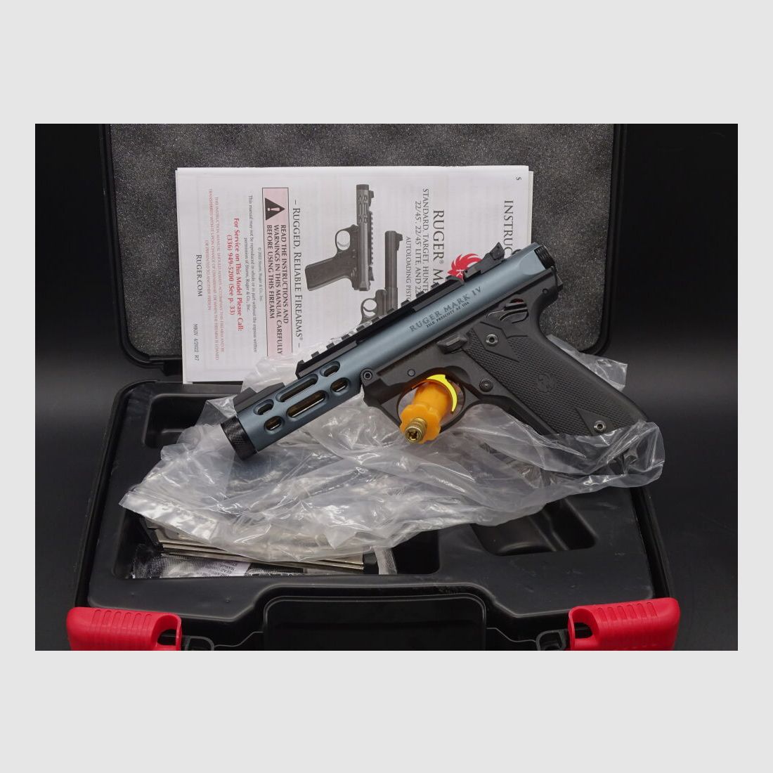 RUGER Mark IV 22/45 Lite Grey Anodized Kaliber .22lr NEUWAFFE Mark IV 22/45 Lite