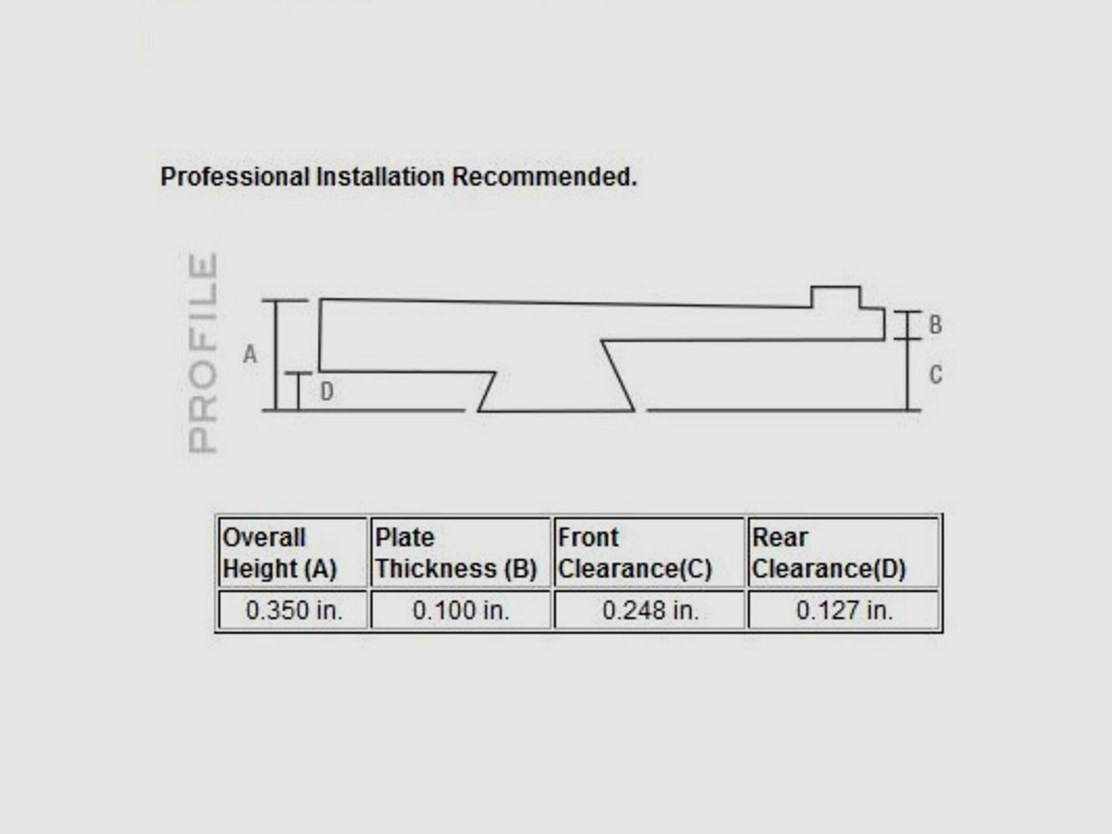 Trijicon RMR/SRO Mount .248" (248 inches) Colt1911