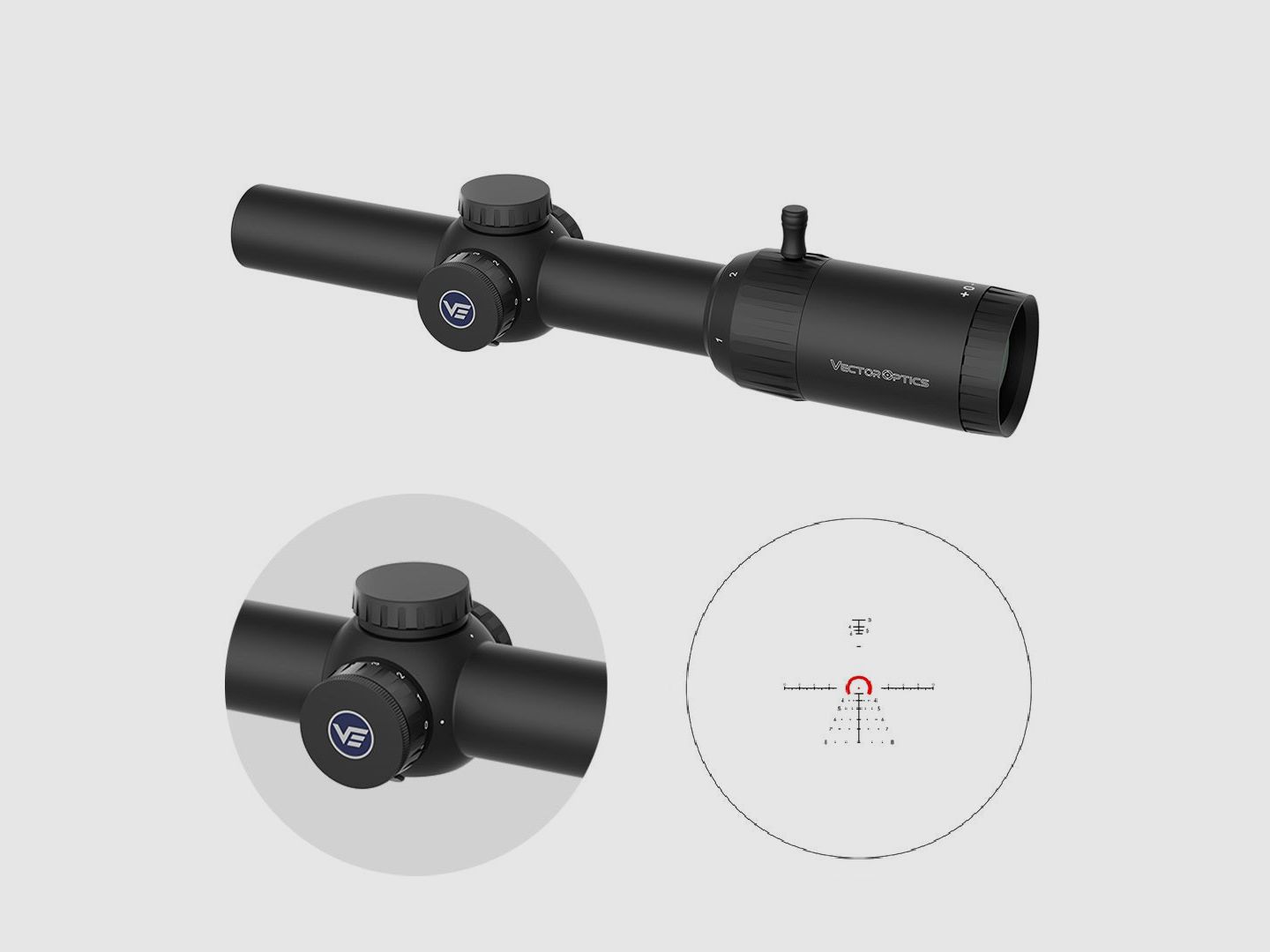 Vector Optics SCFF-60 Constantine 1-8×24 FFP RAR – 21mm Picatinny/Weaver