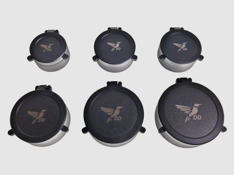 DDoptics | Flip-Cap Set | für Okular und Objektiv | schwarz
