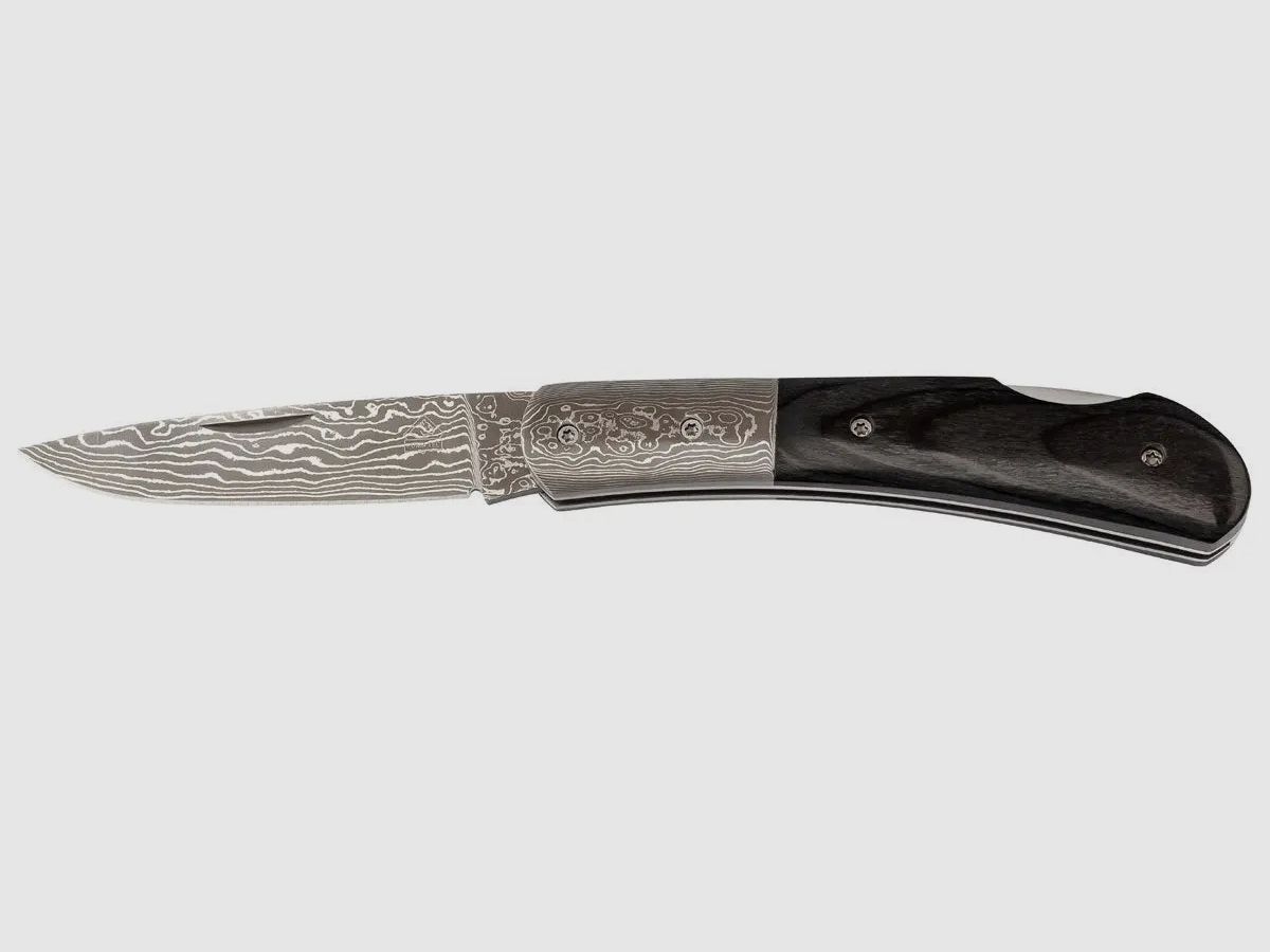 Cuchillo de bolsillo PUMA TEC de damasco, madera de pakkawood, imagen 1 de 2